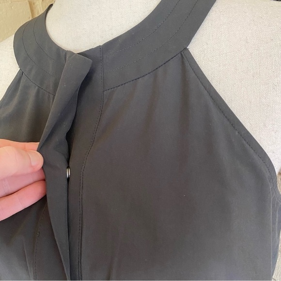 Athleta Mercer Gray Romper Jumpsuit Wide Leg Quick Drying Pockets Size 2 - Picture 6 of 15